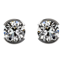 Luxuriöser Zargenfassung Diamant Ohrringe – 2,50 Karat 14 Karat