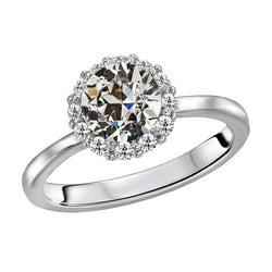 2,50 Karat Diamant Halo-Verlobungsring in 14 Karat Weißgold