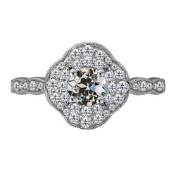 Edler Halo-Ring mit Milgrain Diamant – 1,50 Karat