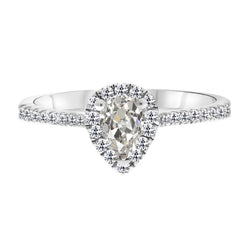 Naturreiner Edler Diamant Halo-Ring 2,50 Karat – 14K Weißgold