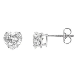 Naturreiner Edler Diamant Ohrstecker 5 Karat – 14K Weißgold