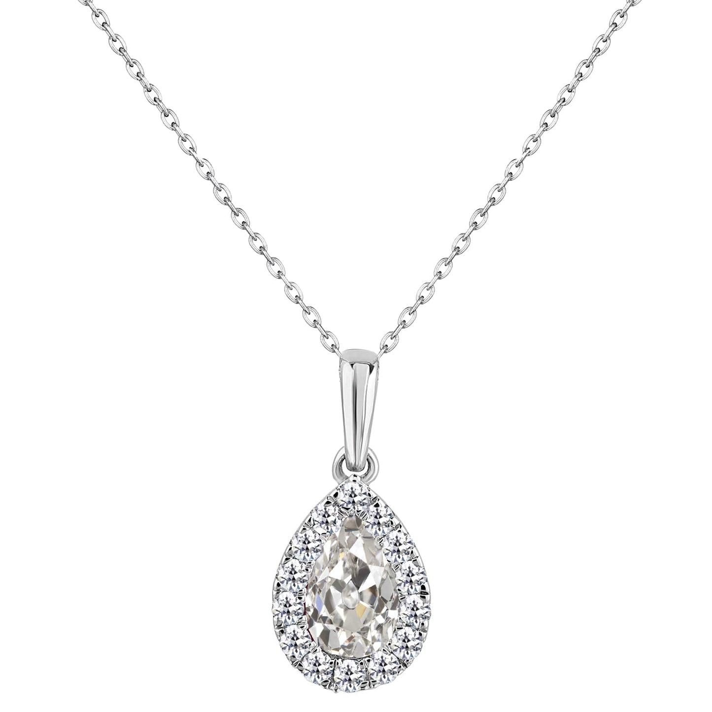 Edler Diamant Hänge-Anhänger 2,50-Karat 14K Weißgold – Hauptansicht