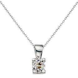 Hänge-Anhänger 14K Weißgold – Brillant Antik-Kissen-Schliff 1,50