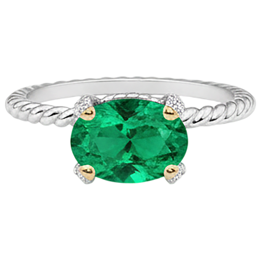 Brillanter Schmuckstein-Ring 2 Karat – Frontansicht
