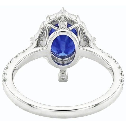 echter oval diamant 5.50Karat ring Seitenansicht