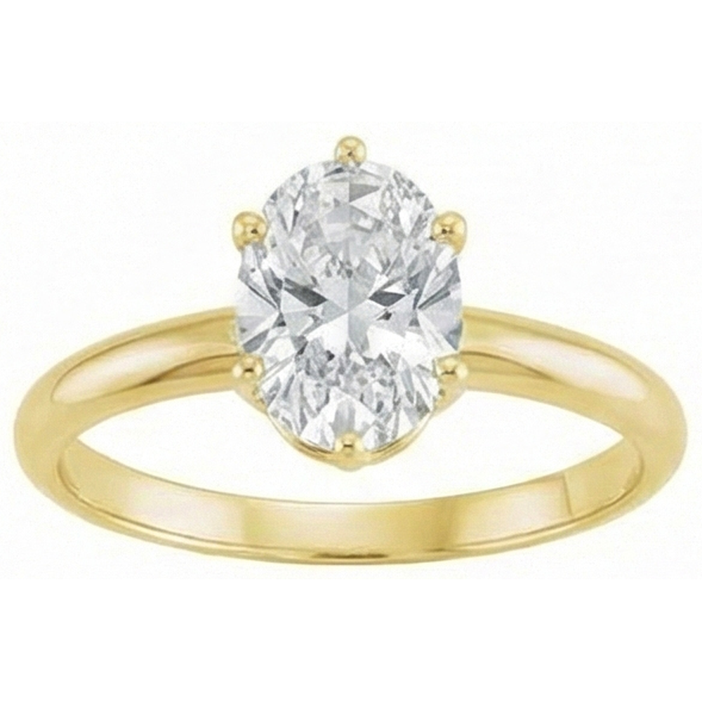 Brillanter Diamant Solitär-Verlobungsring 4 Karat – Schrägansicht