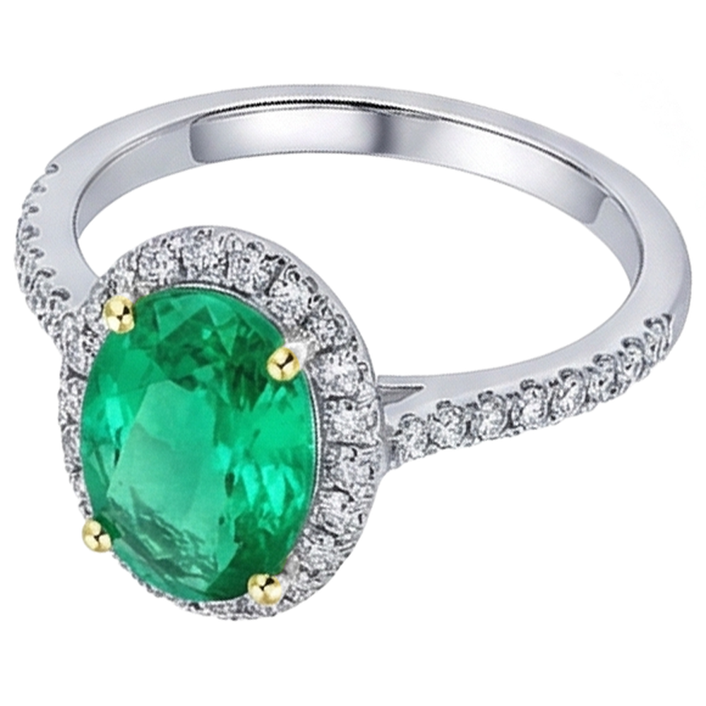 Edler Edelstein-Ring 3,50 Karat – Profilansicht