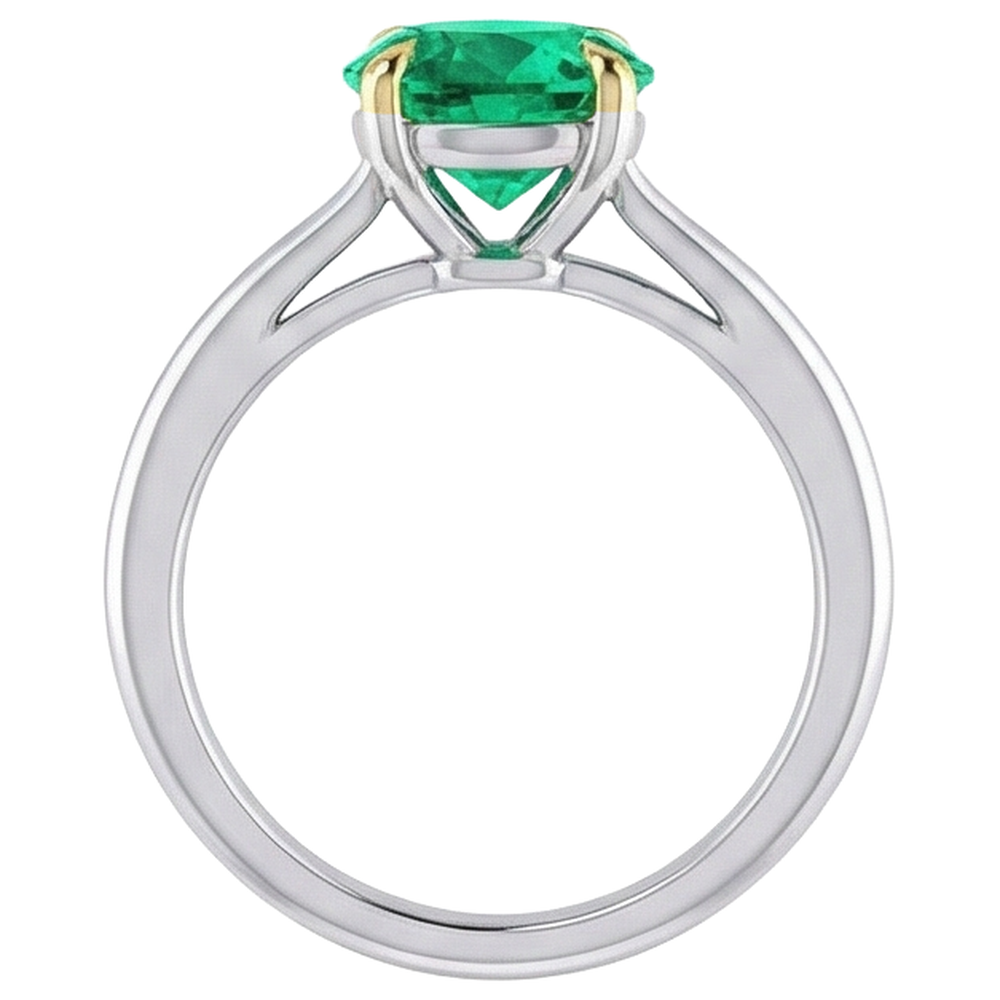 Strahlender Farbstein-Ring 3,50 Karat – Rückansicht