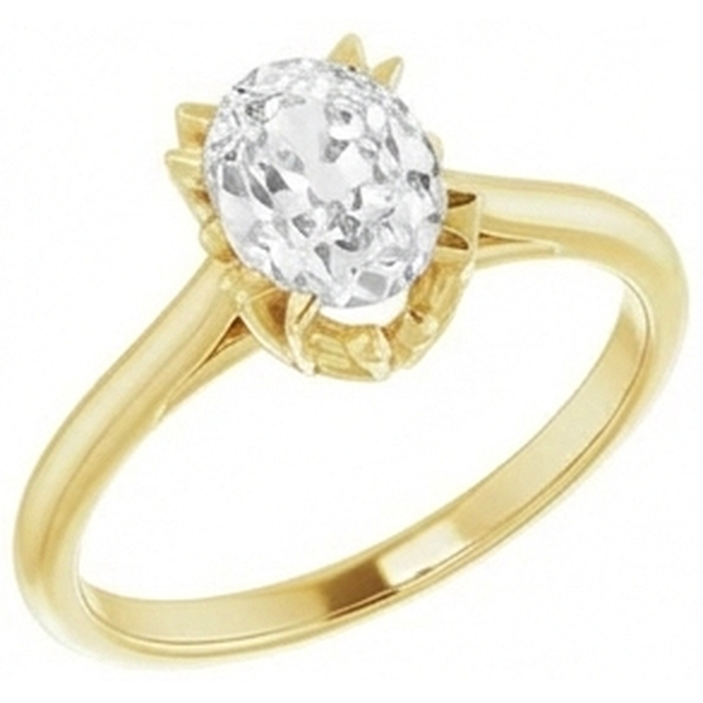 Authentischer Brillant Solitär-Ring – Frontansicht