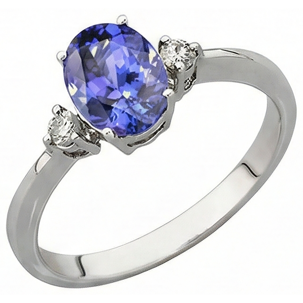 echter oval diamant 1.95Karat ring Profilansicht