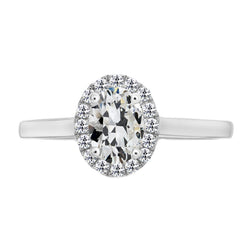 3 Karat Brillant Halo-Verlobungsring in 14K Weißgold