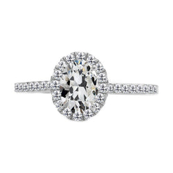Handgefertigter Diamant Halo-Verlobungsring 3 Karat |