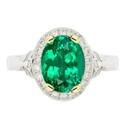 Naturreiner Vintage Edler Smaragd Schmuckstein-Ring 3,50 Karat
