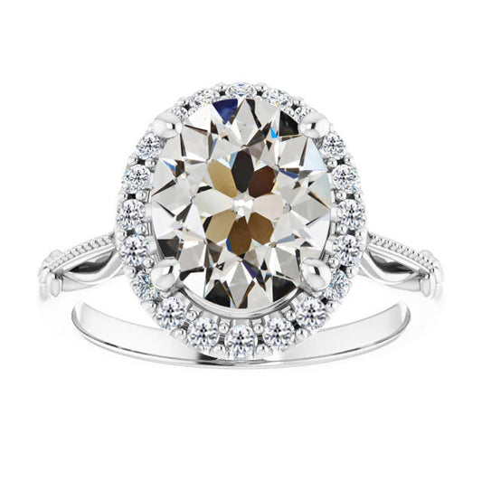 Echter Brillant Halo-Fassung Ring – Hauptansicht