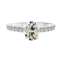 Edler Diamant Akzent-Solitär-Ring 3 Karat F/VS1 – 14K Weißgold