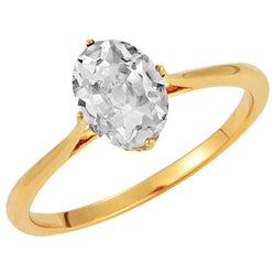 Luxuriöser Brillant Solitär-Ring – 4,50 Karat 14K Gelbgold