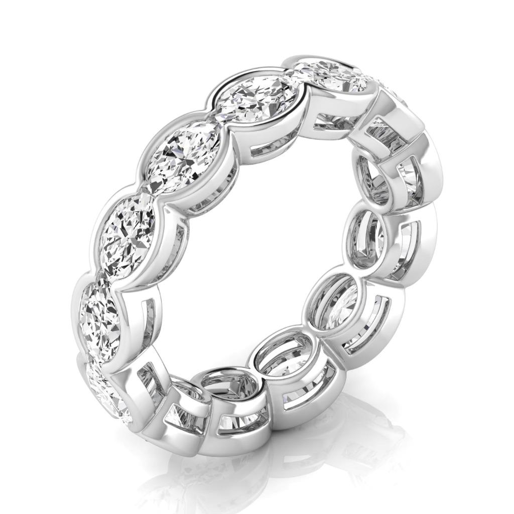 Edler Diamant Eternity Band 4,29-Karat 14K Weißgold – Hauptansicht