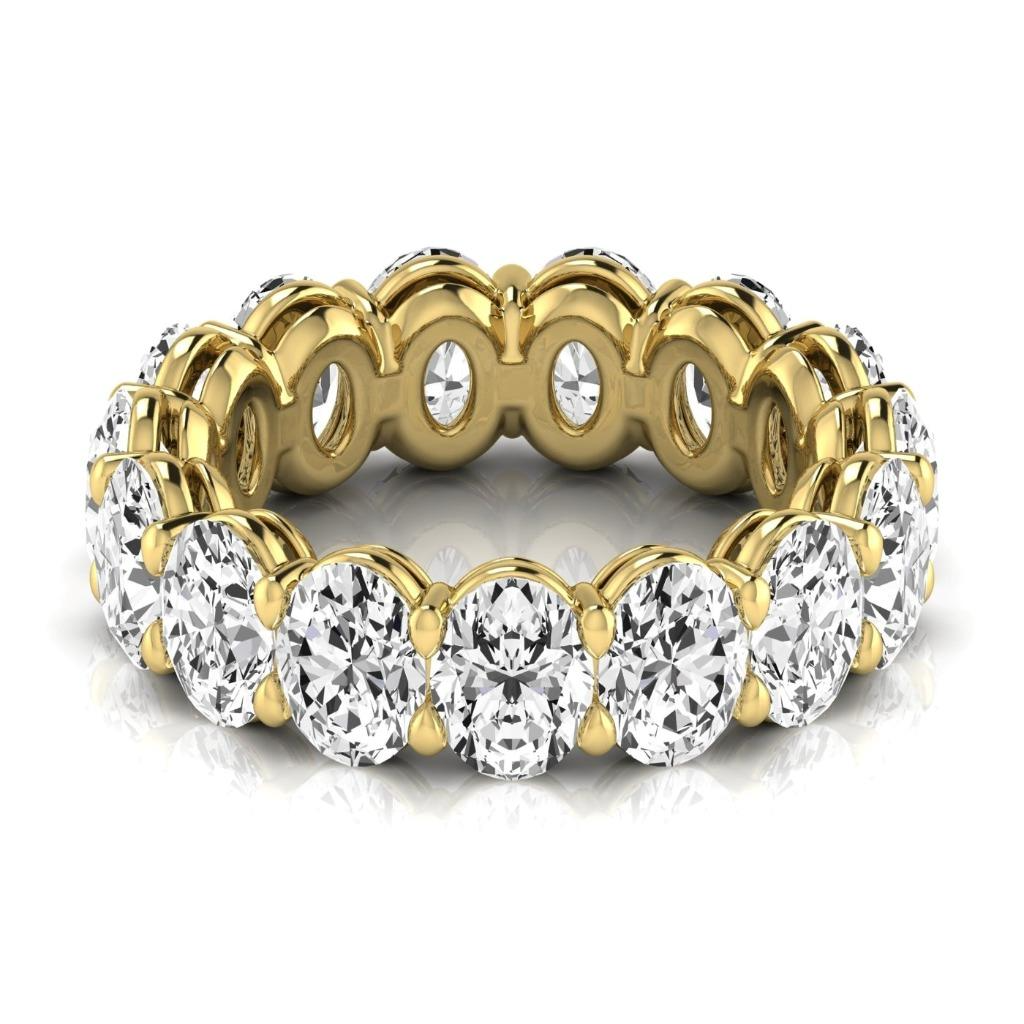 Diamant Eternity Band 7,5-Karat 14K Gelbgold – Frontansicht
