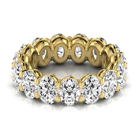 Diamant Eternity Band 7,5-Karat 14K Gelbgold – Frontansicht
