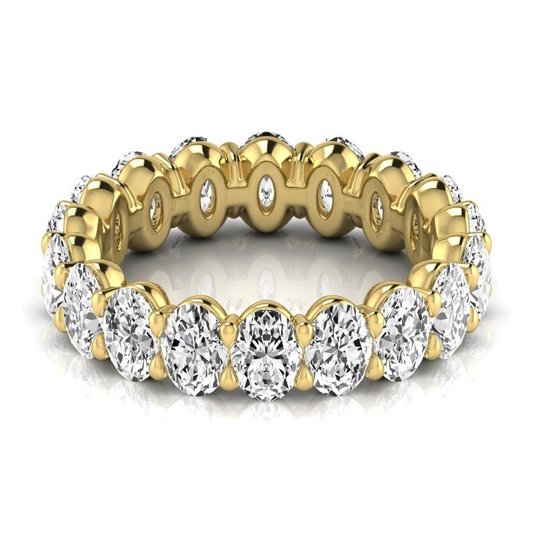 Eternity Band 14 Karat Gelbgold mit Diamant – Frontansicht