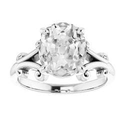 Kunstvoller Edler Diamant Solitär-Ring 5 Karat – 14K Weißgold |