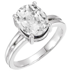 14 Karat Weißgold Solitär-Ring mit Brillant – 5 Karat