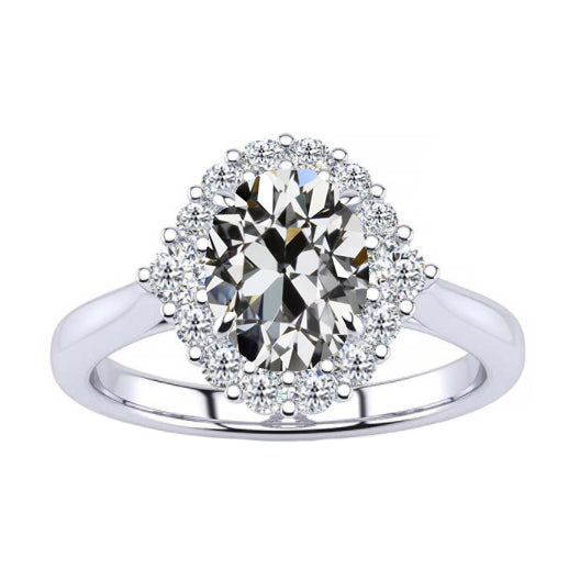 Echter Brillant Halo-Fassung Ring – Hauptansicht