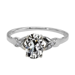 Old Mine Cut Edler Diamant Antragsring 3,50 Karat – 14K Weißgold