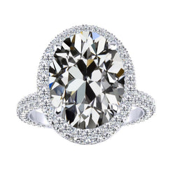 Brillant Halo-Ring – Jubiläumsband 6,50 Karat 14 Karat Weißgold