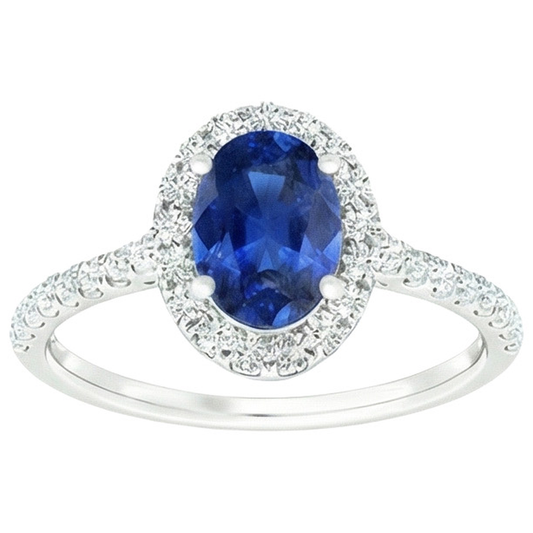 echter oval diamant 6Karat ring Seitenansicht