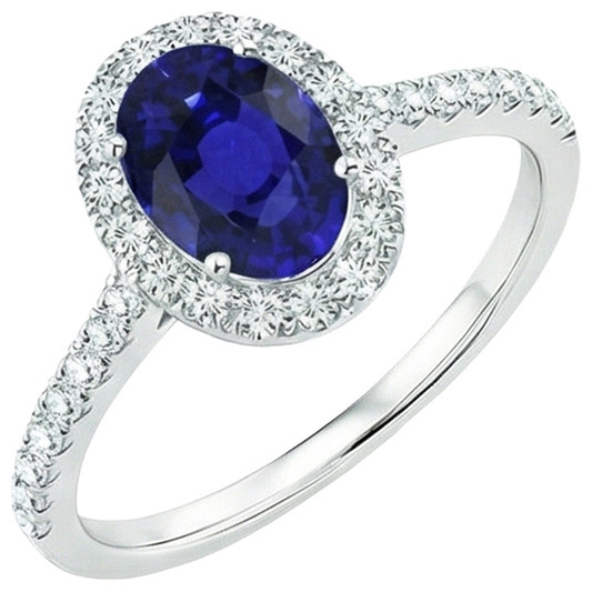 echter oval diamant 5.50Karat ring Seitenansicht