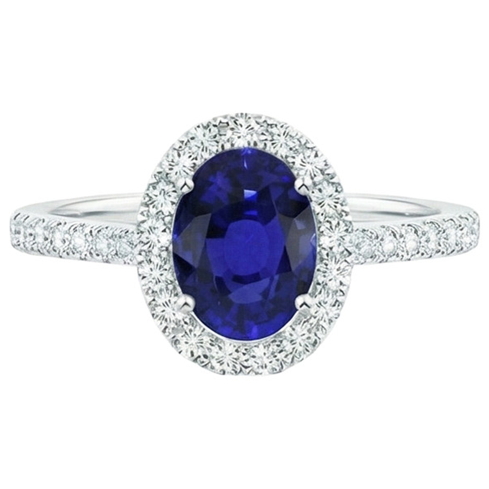 echter oval diamant 5.50Karat ring Vorderansicht