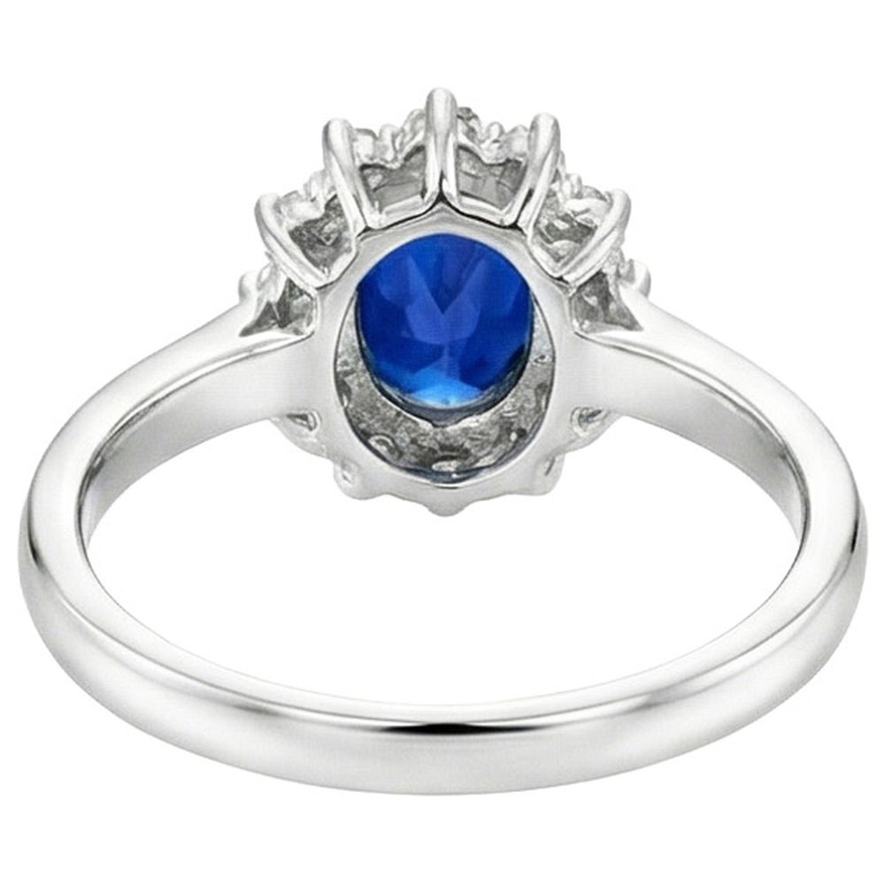 echter oval diamant 4Karat ring auf Weiß