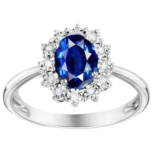 echter oval diamant 4Karat ring Vorderansicht