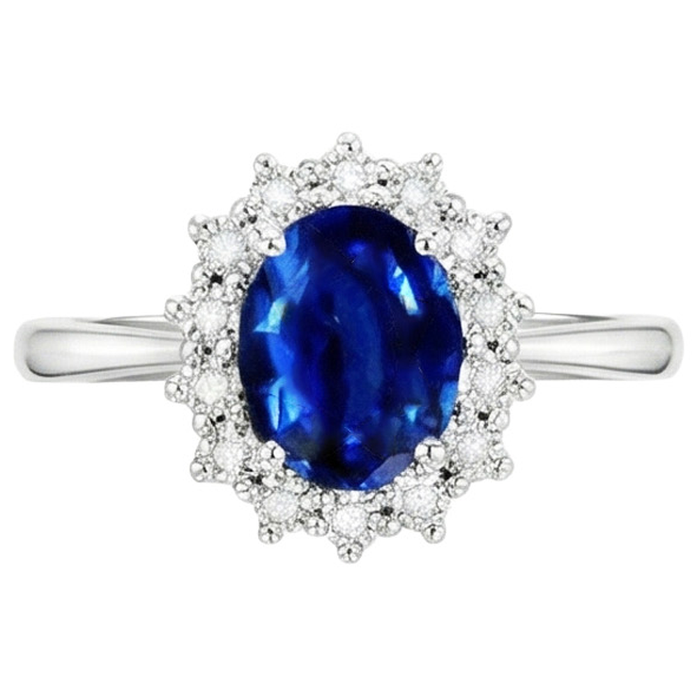 echter oval diamant 4Karat ring Seitenansicht