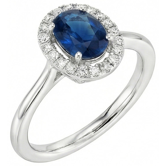 echter oval diamant 2.50Karat ring Vorderansicht