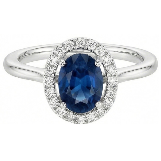 echter oval diamant 2.50Karat ring Detailansicht