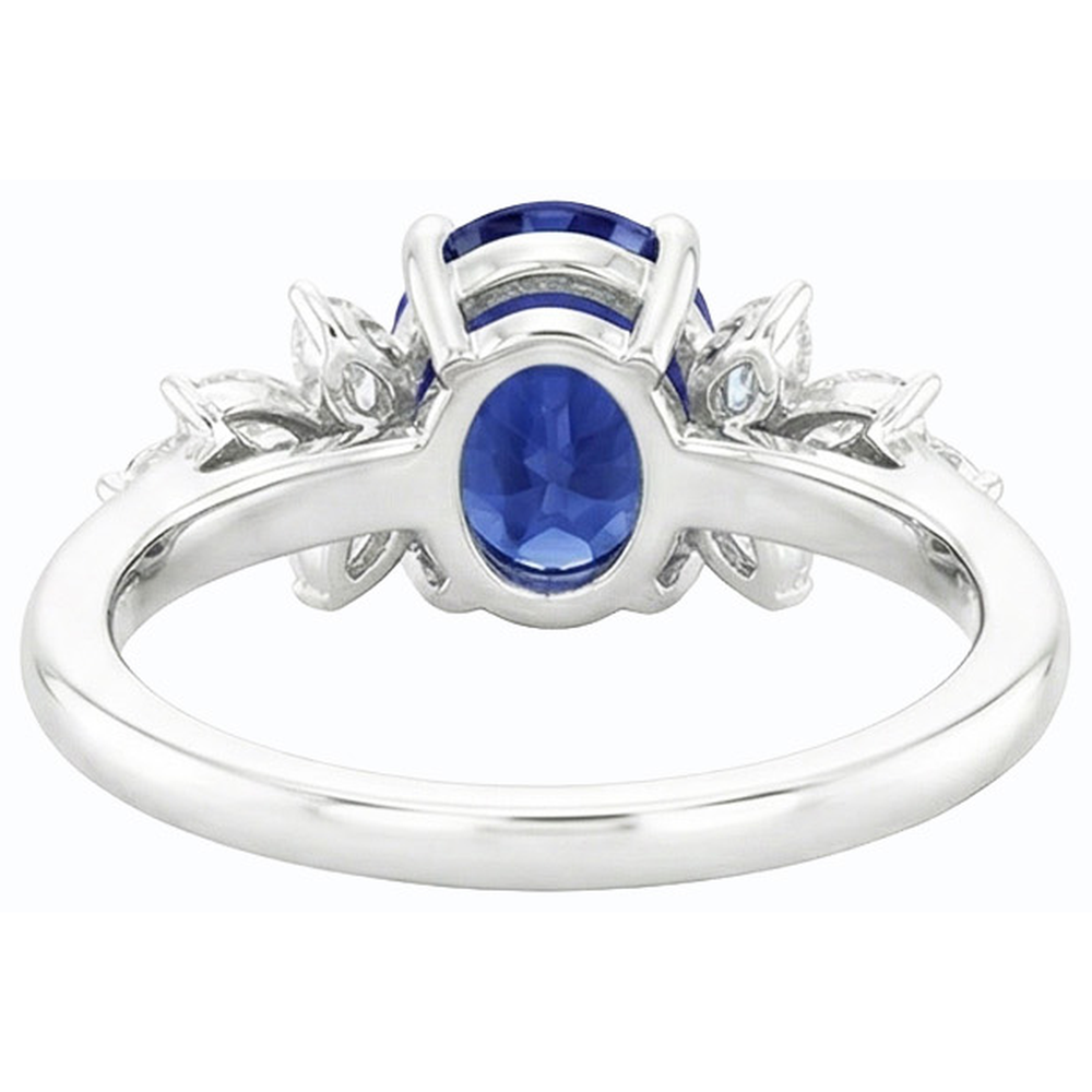 echter oval diamant 3.50Karat ring Detailansicht
