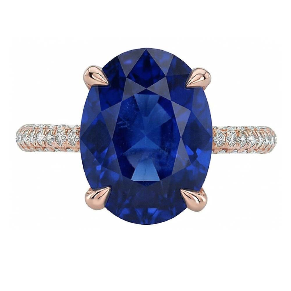 echter oval diamant 3.50Karat ring Vorderansicht