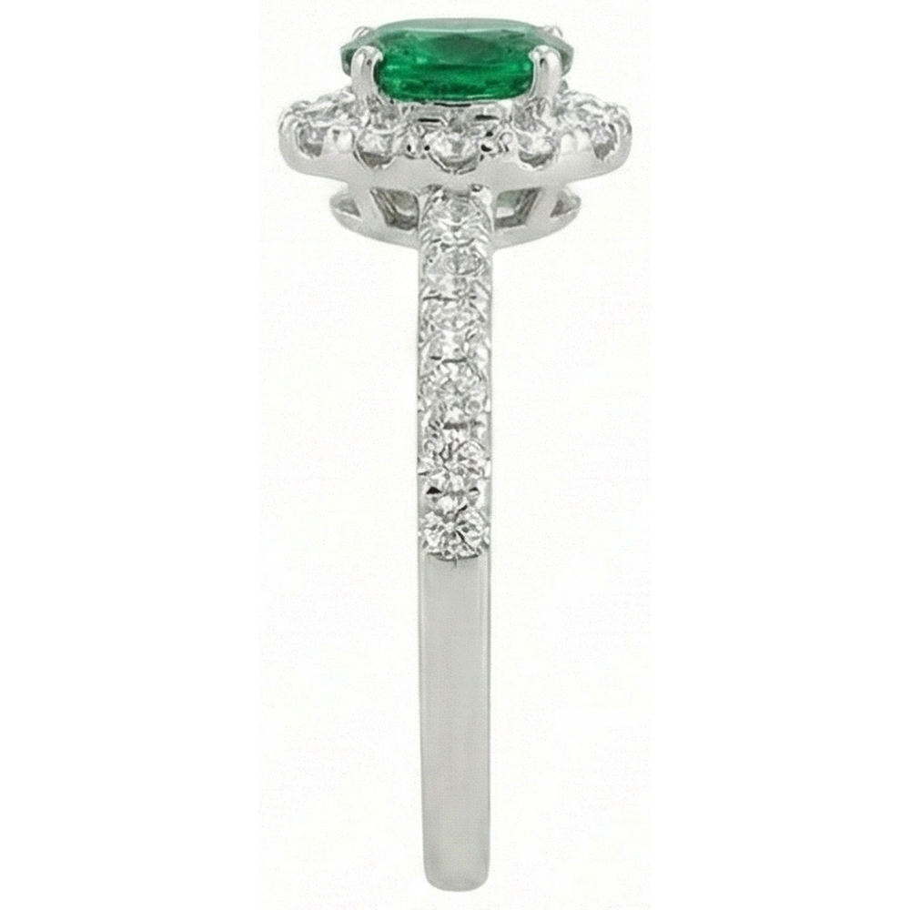 echter oval diamant 3.85Karat ring Profilansicht