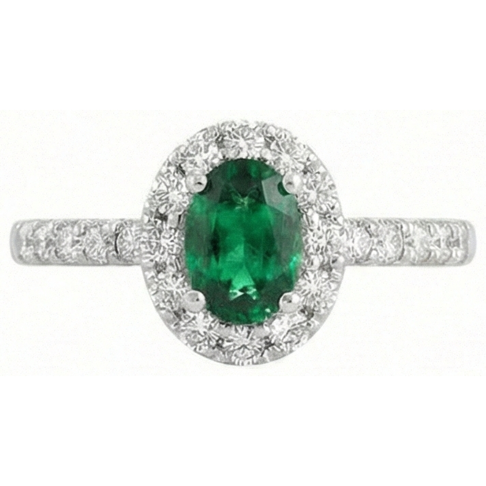 echter oval diamant 3.85Karat ring Draufsicht