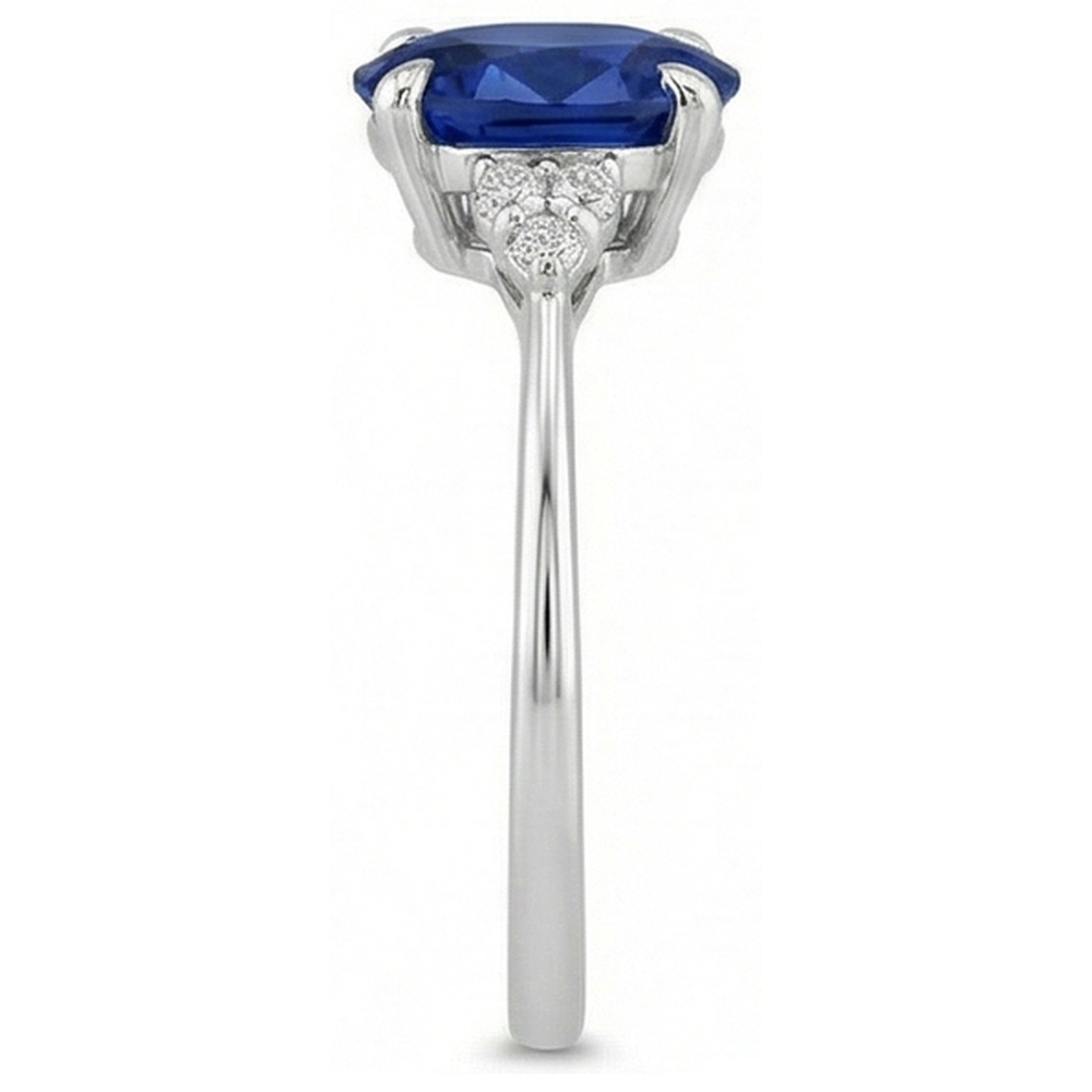 echter oval diamant 3Karat ring auf Weiß