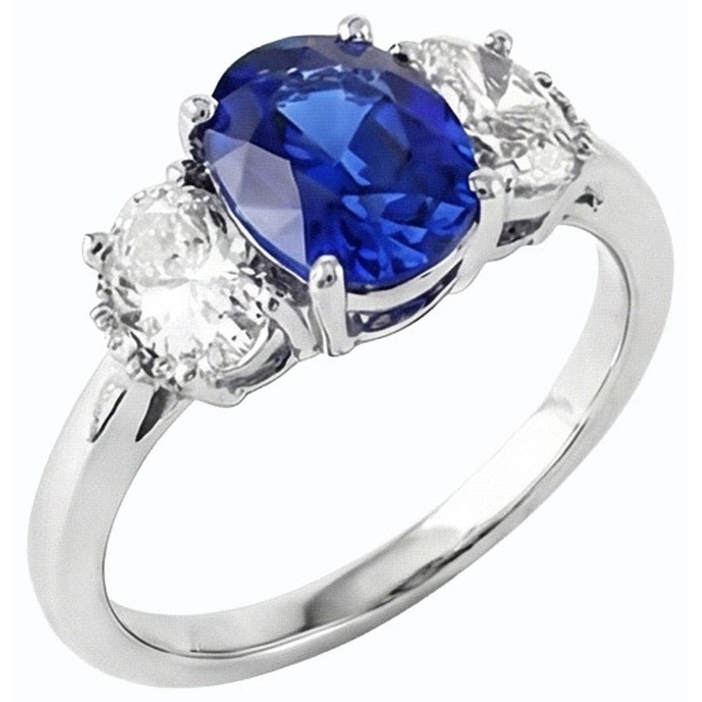 echter oval diamant 2.50Karat ring Seitenansicht