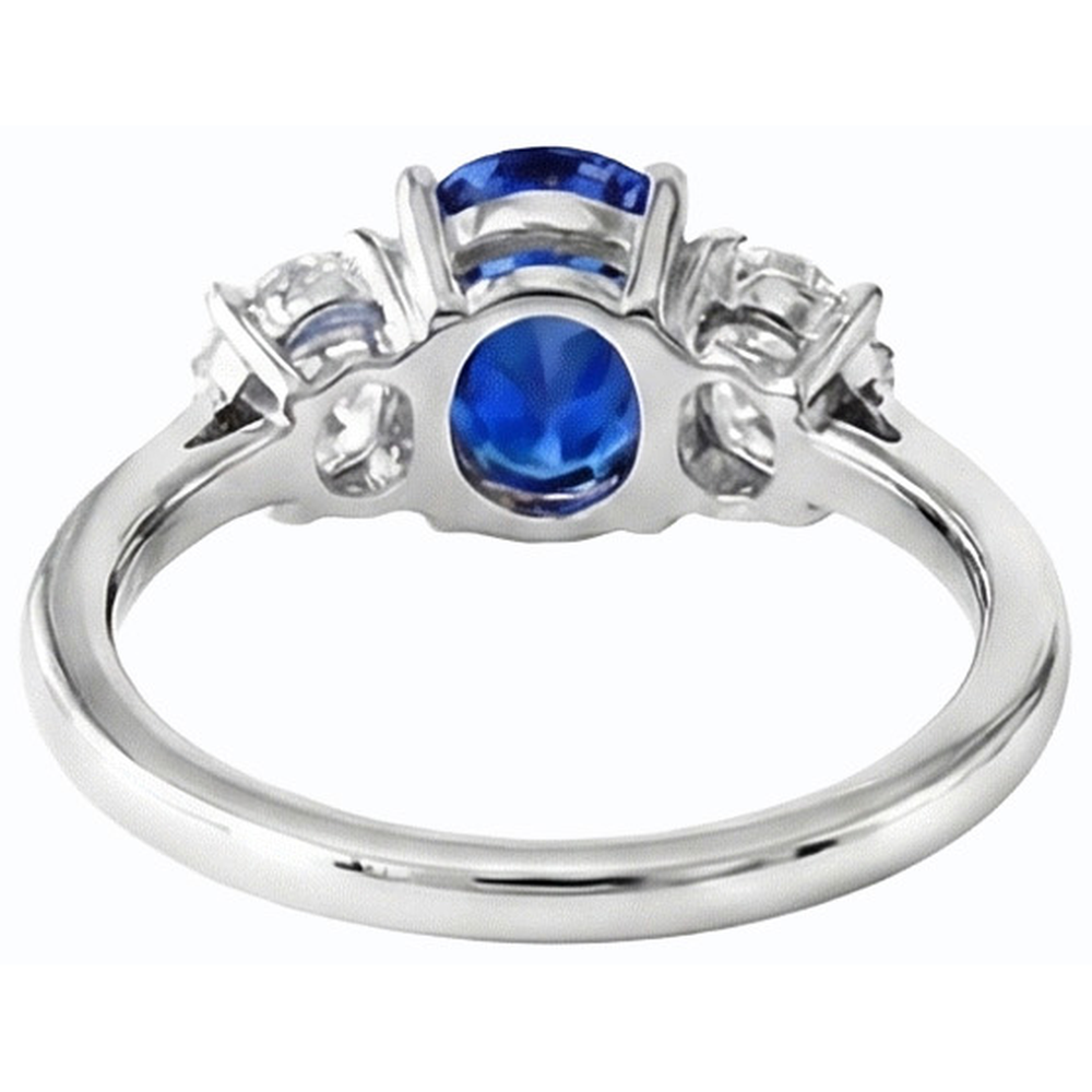 echter oval diamant 2.50Karat ring Draufsicht