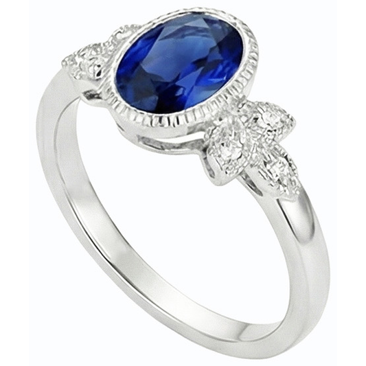 echter oval diamant 3Karat ring Seitenansicht