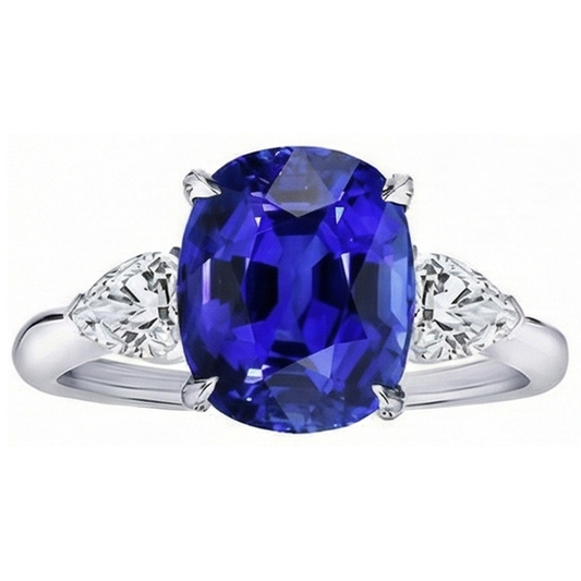 echter oval diamant 4.50Karat ring Vorderansicht