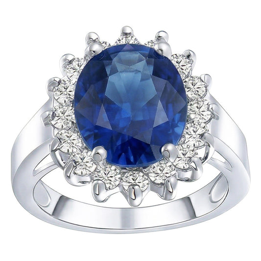 echter oval diamant 3.50Karat ring Seitenansicht