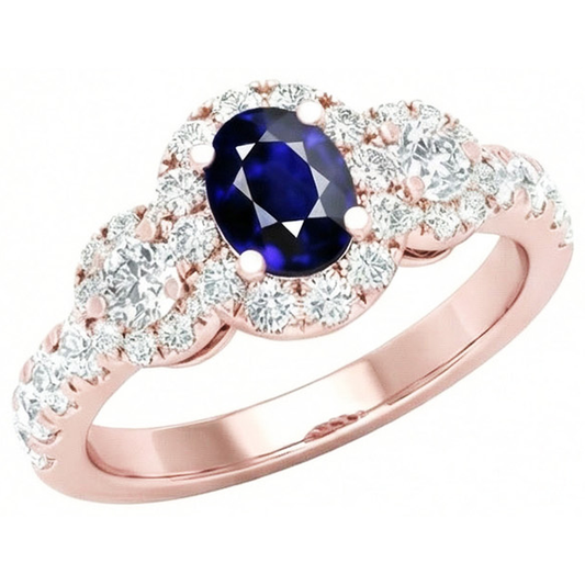 echter oval diamant 5.50Karat ring Vorderansicht