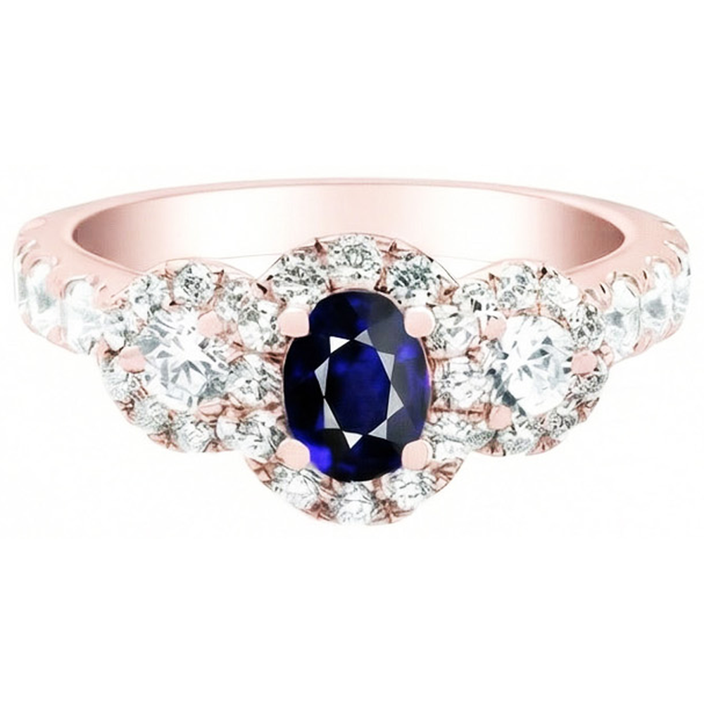 echter oval diamant 5.50Karat ring Draufsicht