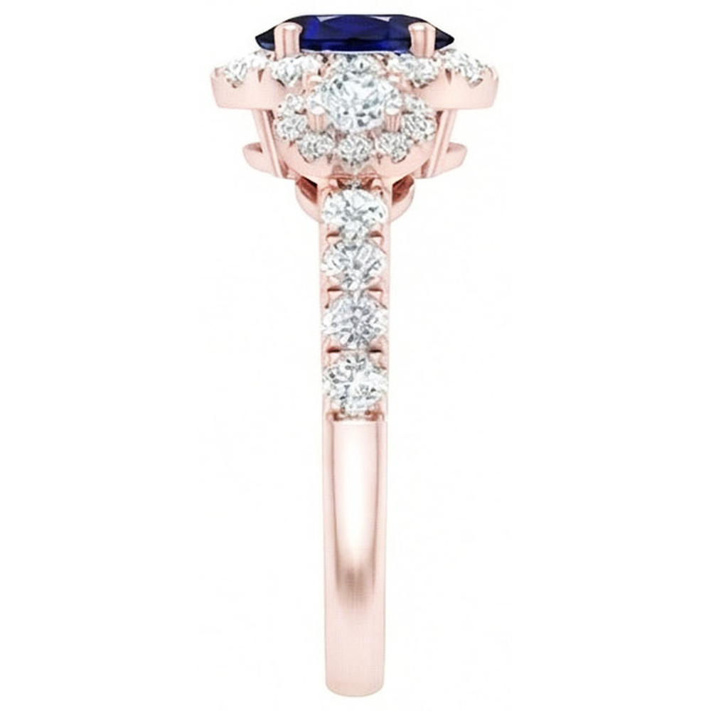 echter oval diamant 5.50Karat ring Detailansicht